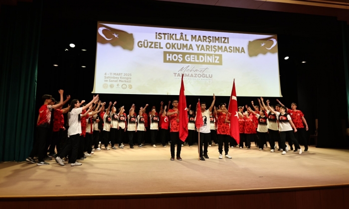 Şahinbeyli Öğrenciler İstiklal Marşını En Güzel Okumak İçin Yarıştı