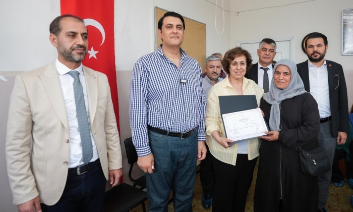 Kursiyerler sertifikalarını aldı