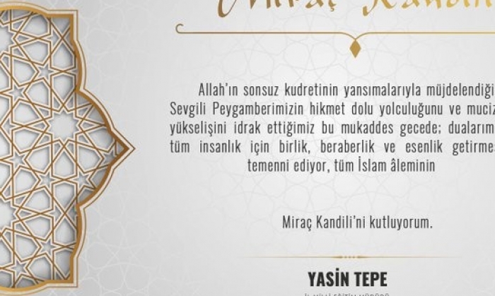 Tepe’den kandil mesajı