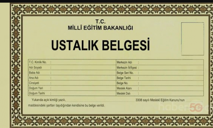 Esnafa "ustalık" müjdesi