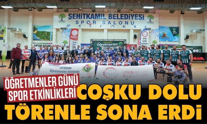 Öğretmenler Günü Spor Etkinlikleri coşku dolu törenle sona erdi