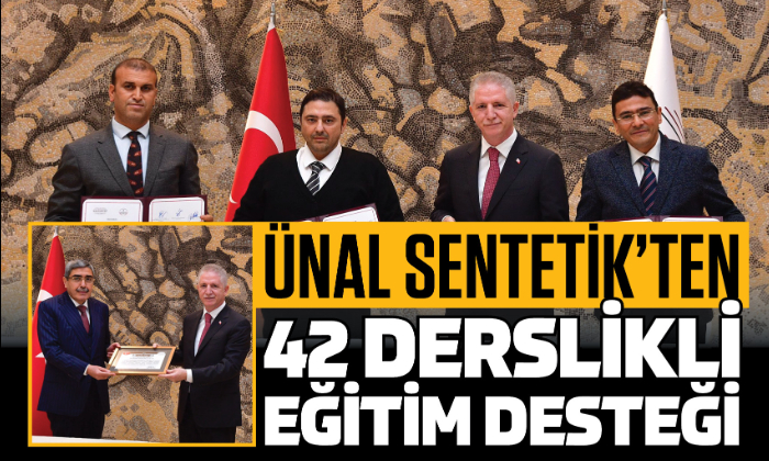 Ünal Sentetik’ten 42 derslikli eğitim desteği