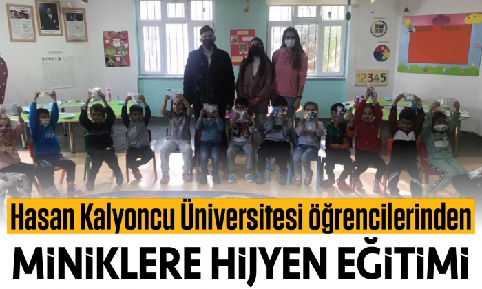 HKÜ öğrencilerinden miniklere hijyen eğitimi