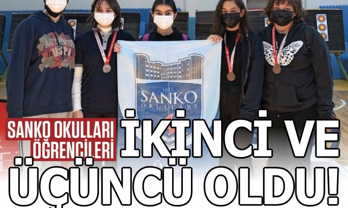 SANKO Okulları öğrencileri okçuluk müsabakasında