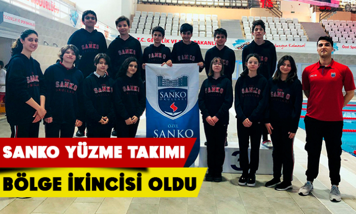 SANKO YÜZME TAKIMI BÖLGE İKİNCİSİ OLDU