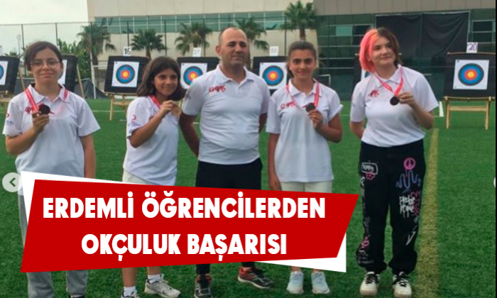 ERDEMLİ ÖĞRENCİLERDEN OKÇULUK BAŞARISI