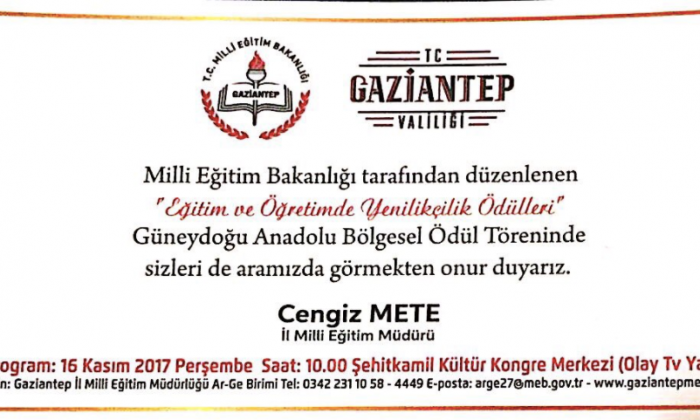 Gaziantep MEM ödül törenine hazırlanıyor