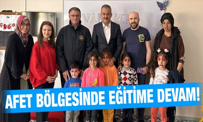 Afet bölgesinde eğtime devam!