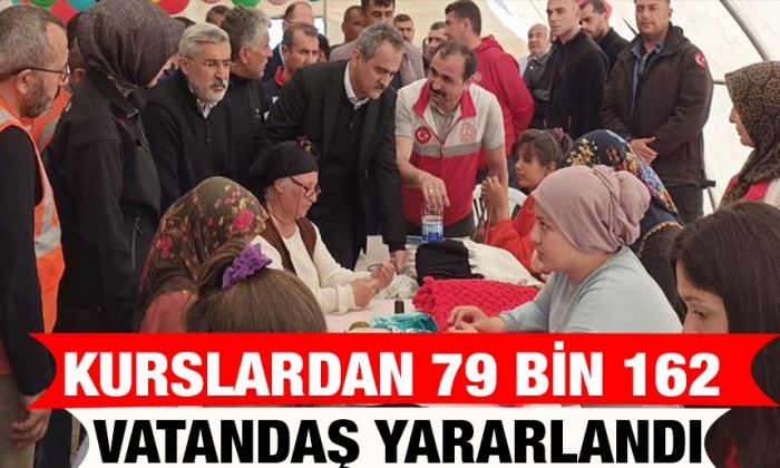 Kurslardan 79 bin 162 vatandaş yararlandı