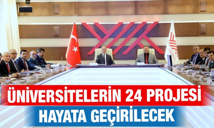 Üniversitelerin 24 projesi hayata geçirilecek