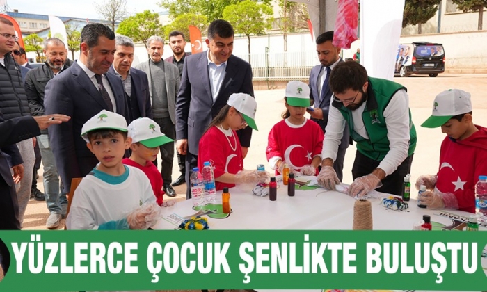 Yüzlerce çocuk şenlikte buluştu