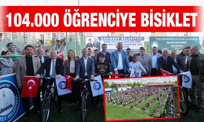 104.000 öğrenciye bisiklet