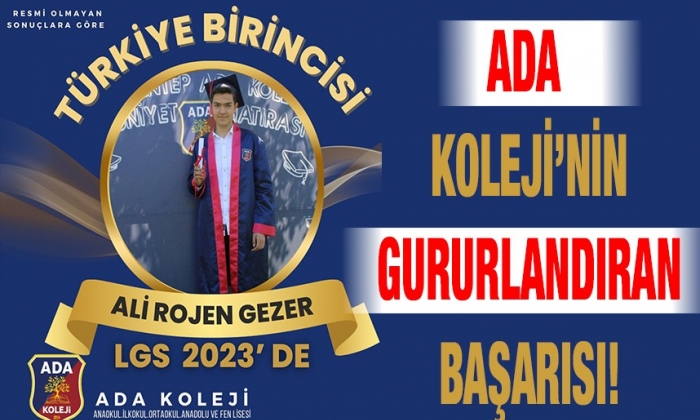 Ada Koleji’nin gururlandıran başarısı!