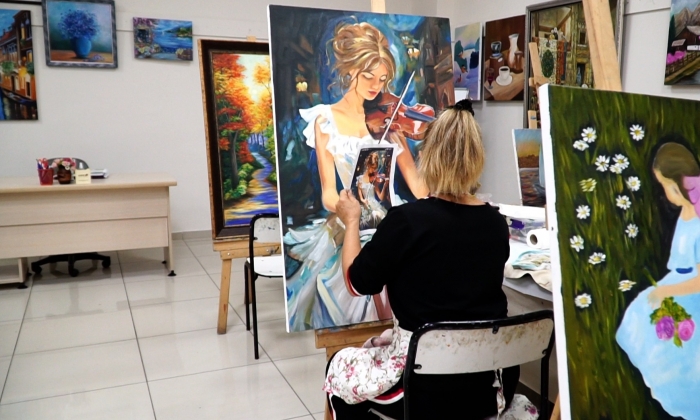 Şehitkamil’de resim kursuna yoğun ilgi