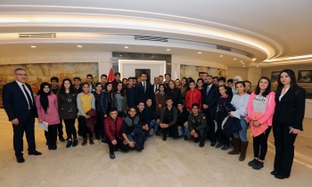 Başkan Şahin İsmet Paşa Anadolu Lisesi öğrencilerini ağırladı