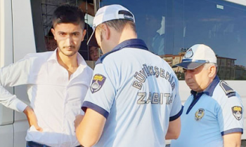 Zabıtalar okul servislerini denetliyor