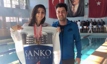 SANKO Okulları yüzücüsü Deniz Ay il birincisi oldu