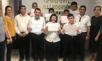 Dezavantajlı kursiyerler sertifikasını aldı