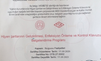 Gaziantep'e 2'nci 'okulum temiz' belgesi