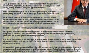 Yeni Rektör tarih verdi