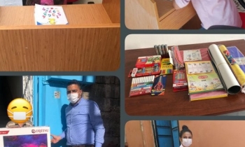 Öğrencilere masa ve TV