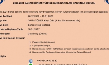 Gaziantep’te TÖMER kursu