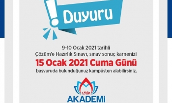 Çözüm’de karneler hazır