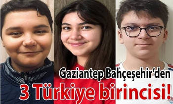 Gaziantep Bahçeşehir’den 3 Türkiye birincisi!
