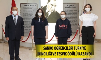 SANKO öğrencileri Türkiye ikinciliği ve teşvik ödülü kazandı