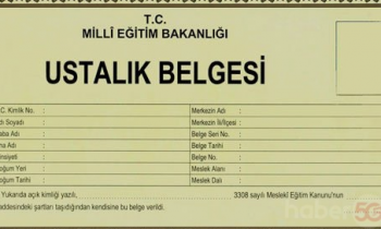 Esnafa "ustalık" müjdesi