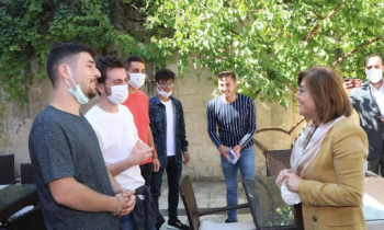 Başkan Şahin tesislere yerleşen üniversitelilerle bir araya geldi