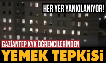 Gaziantep KYK öğrencilerinden yemek tepkisi