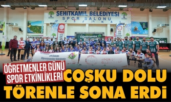 Öğretmenler Günü Spor Etkinlikleri coşku dolu törenle sona erdi