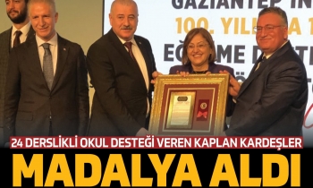 Kaplan kardeşlere eğitim madalyası