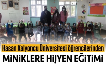 HKÜ öğrencilerinden miniklere hijyen eğitimi