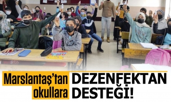 Marslantaş'tan okullara Jel Dezenfektan desteği