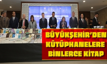 BÜYÜKŞEHİR’DEN KÜTÜPHANELERE BİNLERCE KİTAP