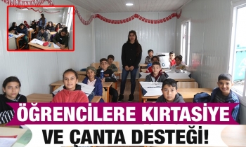 Öğrencilere kırtasiye ve çanta desteği!