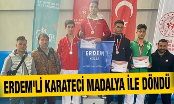 Erdem'li karateci madalya ile döndü