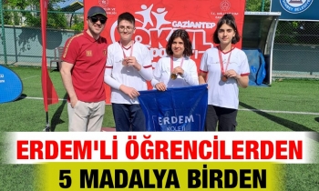 Erdem'li öğrencilerden 5 madalya birden