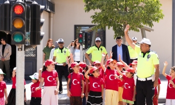 Öğrencilere trafik eğitimi verildi